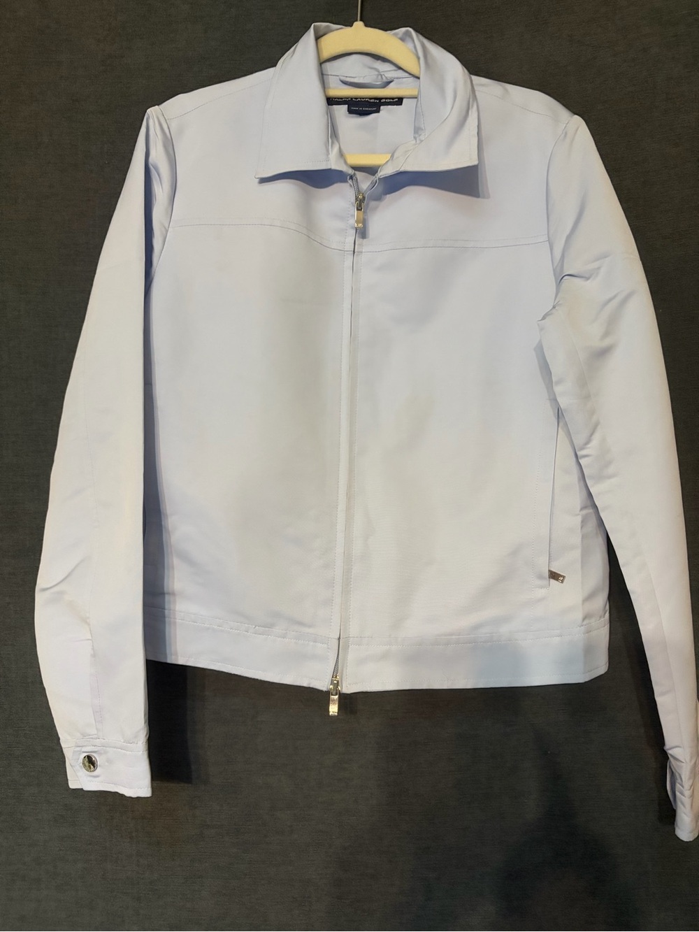 Ralph Lauren Light Blue Zip-Front Bomber Jacket